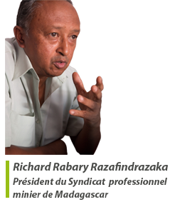Richard Rabary Razafindrazaka : Président du Syndicat professionnel minier de Madagascar Richard Rabary Razafindrazaka : Président du Syndicat professionnel minier de Madagascar