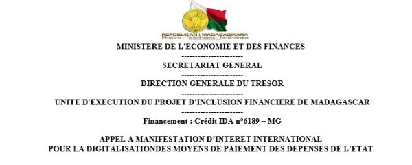 Digitalisation des Moyens De Paiement Des Dépenses De L’Etat